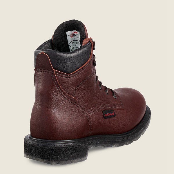 Red Wing Work Boots Mens Burgundy - Supersole® 2.0 - 6-inch Soft Toe - 3258640-LA